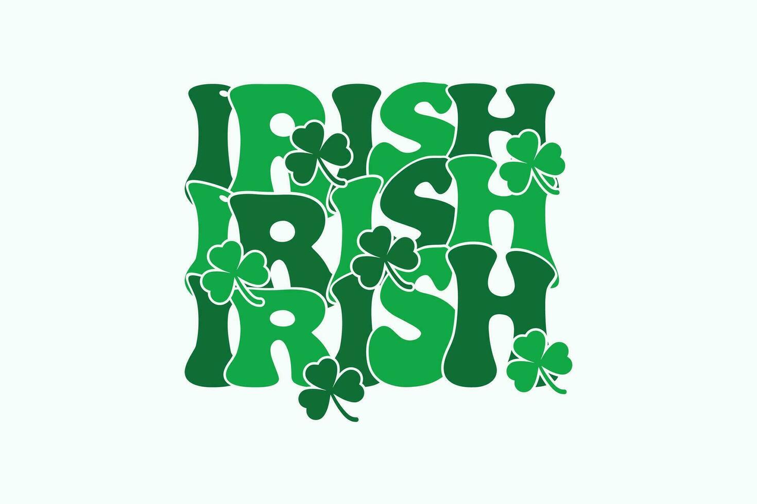 retro irlandês por sorte eps, st patricks dia camiseta Projeto. bom para t camisa imprimir, poster, cartão, rótulo, e de outros decoartion para st. patrick's dia vetor