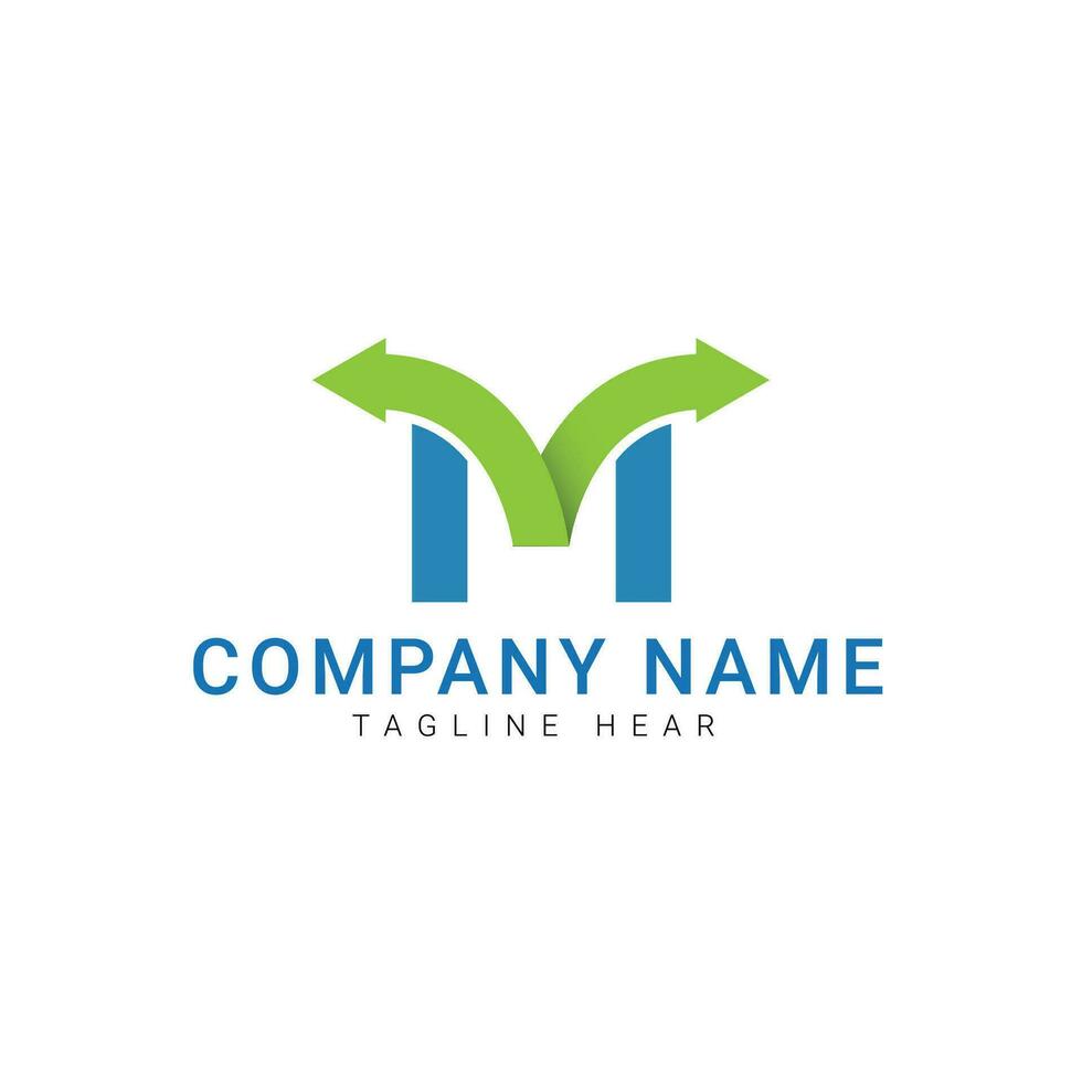 carta m comércio marketing logotipo Projeto para financeiro e contabilidade empresa. vetor