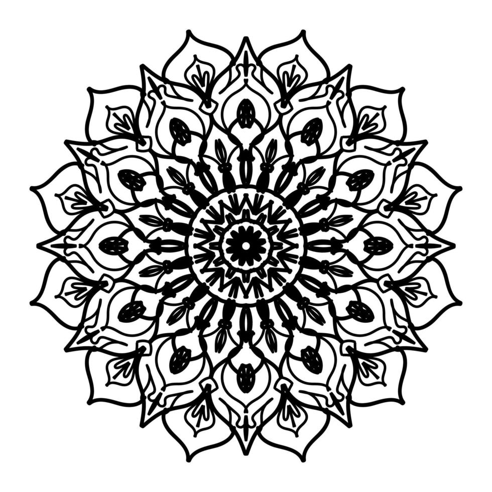 mandalas para livro de colorir. ornamentos redondos decorativos. elementos decorativos vintage. padrão oriental, ilustração vetorial. mandala para henna, mehndi, tatuagem, decoração vetor