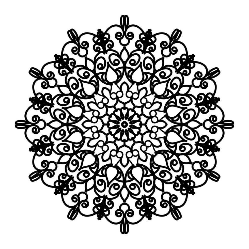 mandalas para livro de colorir. ornamentos redondos decorativos. elementos decorativos vintage. padrão oriental, ilustração vetorial. mandala para henna, mehndi, tatuagem, decoração vetor