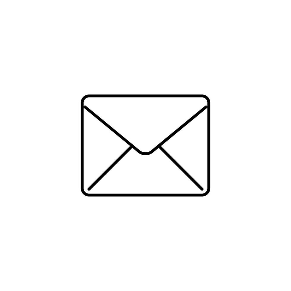 email fino esboço ícone para local na rede Internet ou Móvel aplicativo vetor