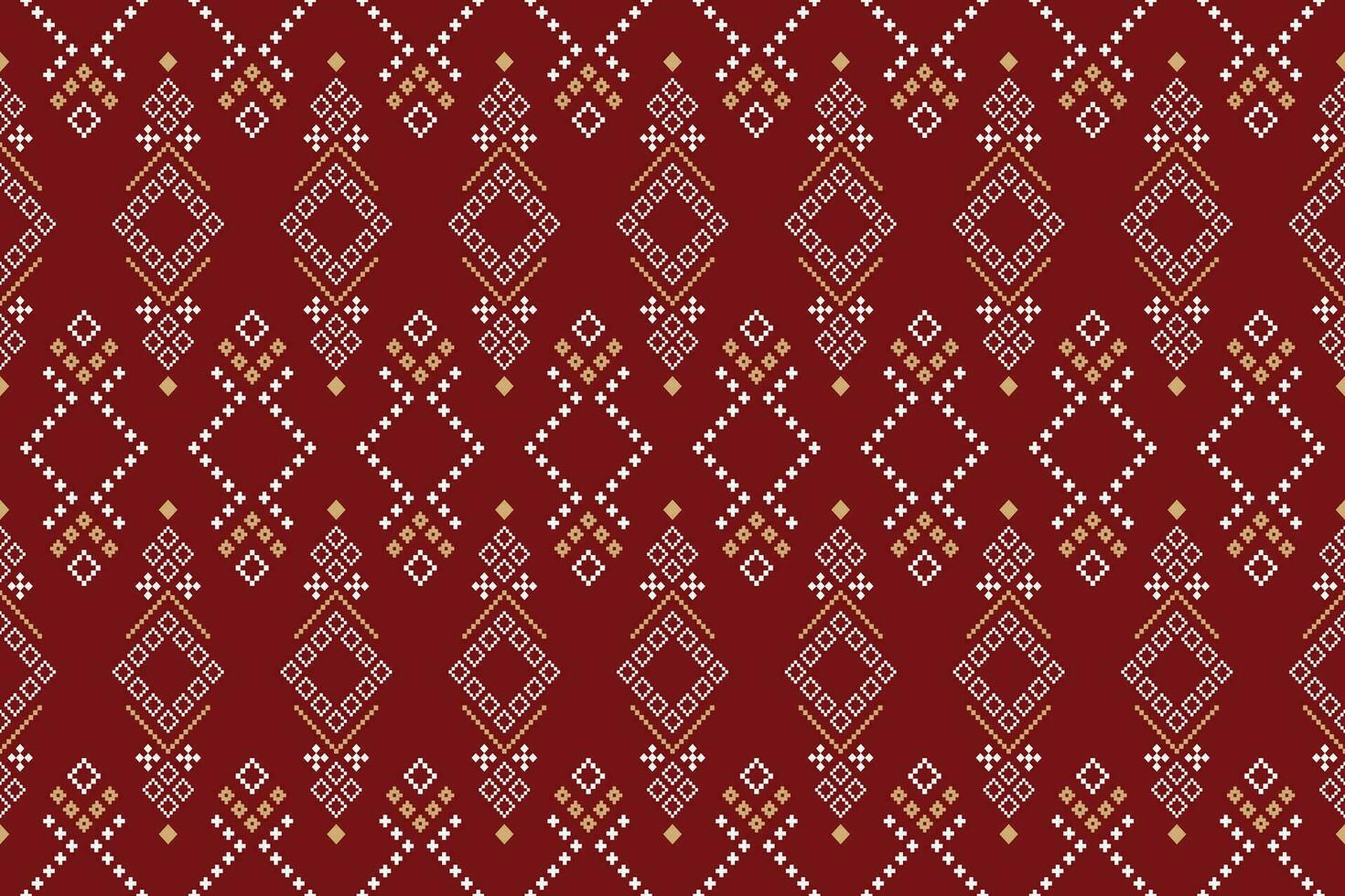 vermelho tradicional étnico padronizar paisley flor ikat fundo abstrato asteca africano indonésio indiano desatado padronizar para tecido impressão pano vestir tapete cortinas e sarongue vetor