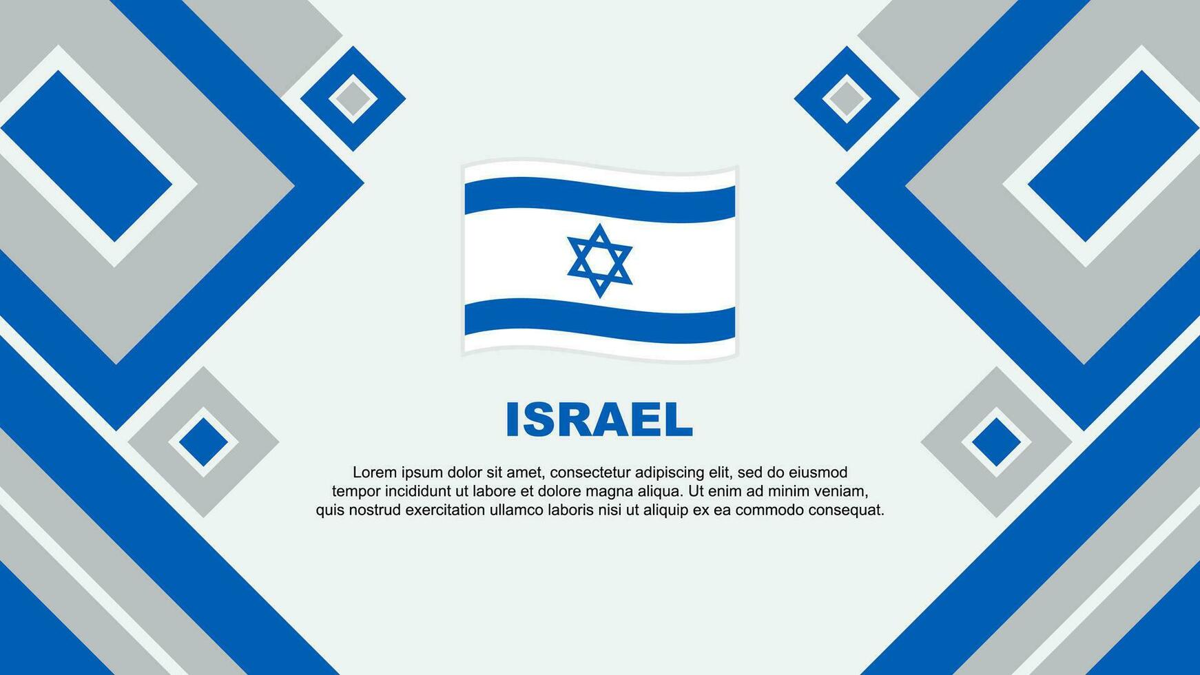 Israel bandeira abstrato fundo Projeto modelo. Israel independência dia bandeira papel de parede vetor ilustração. Israel desenho animado