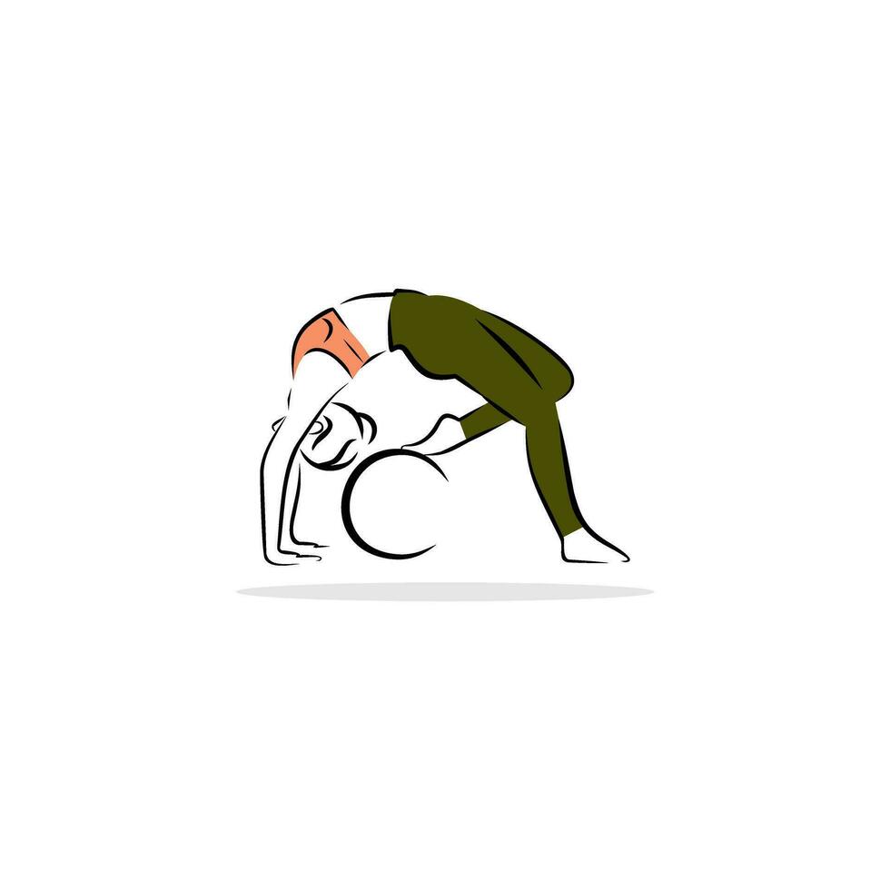 roda ioga logotipo , estilizado vetor símbolos, saúde Cuidado e ginástica conceito vetor ilustração, adequado para seu Projeto precisar, logotipo, ilustração, animação, etc.