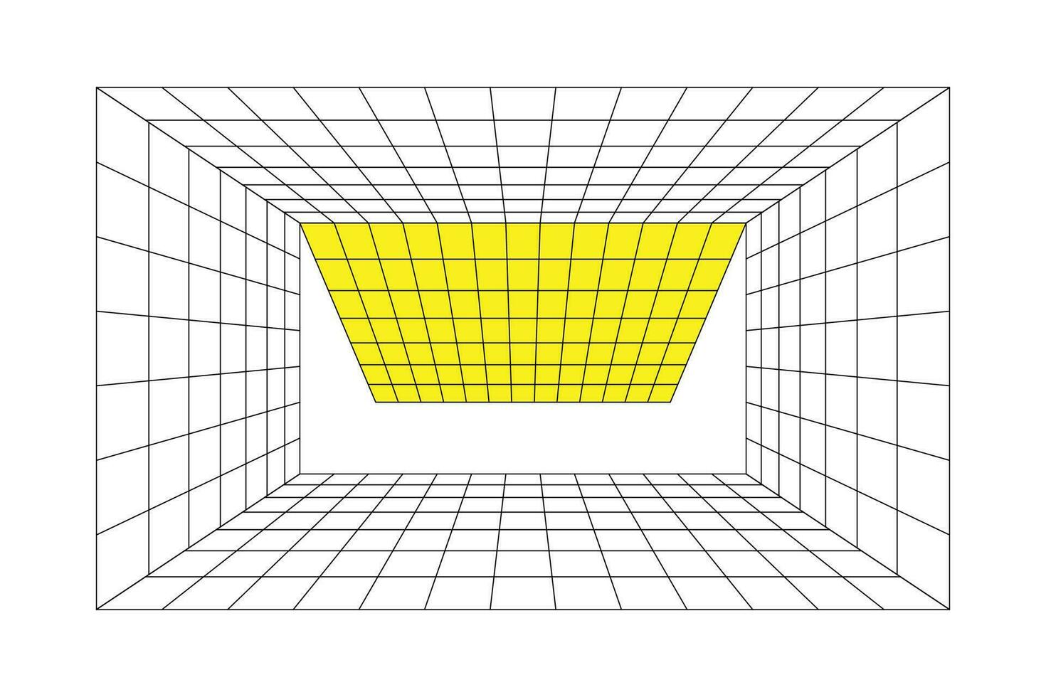 perspectiva rede quarto fundo vetor ilustração.