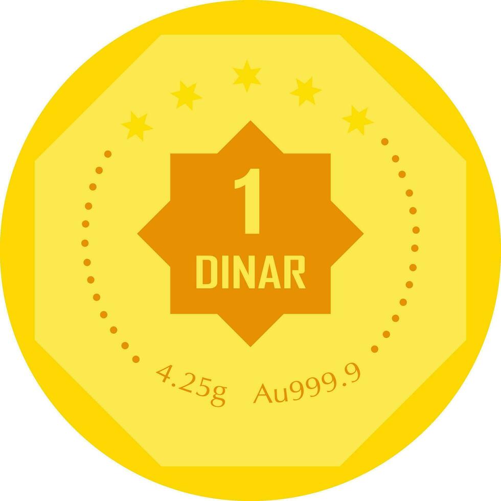 dinar ouro moeda vetor ilustração