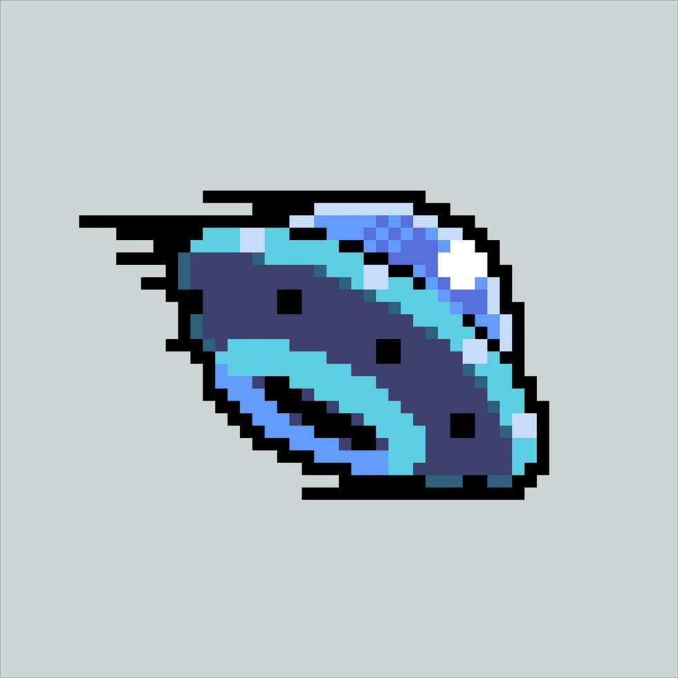 pixel arte ilustração ufo. pixelizada ufo. Fazenda UFO espaço estrangeiro pixelizada para a pixel arte jogos e ícone para local na rede Internet e vídeo jogo. velho escola retrô. vetor