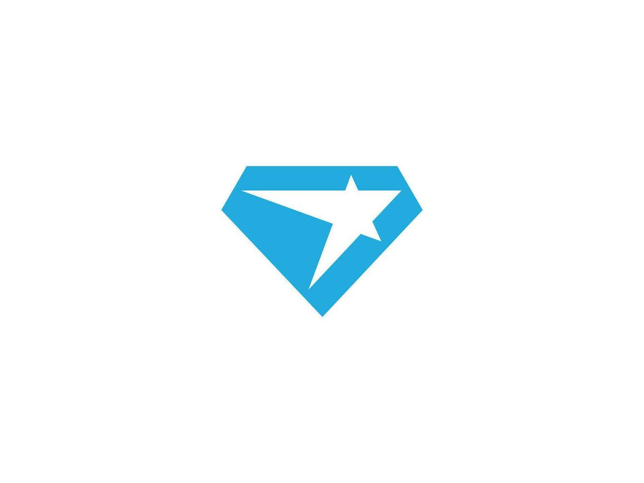 diamante logotipo com Estrela vetor ícone ilustração, logotipo modelo