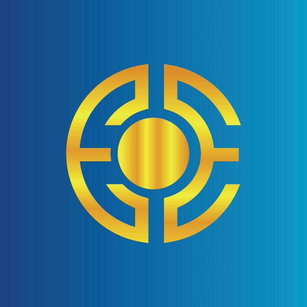 ginástica Academia dourado logotipo vetor