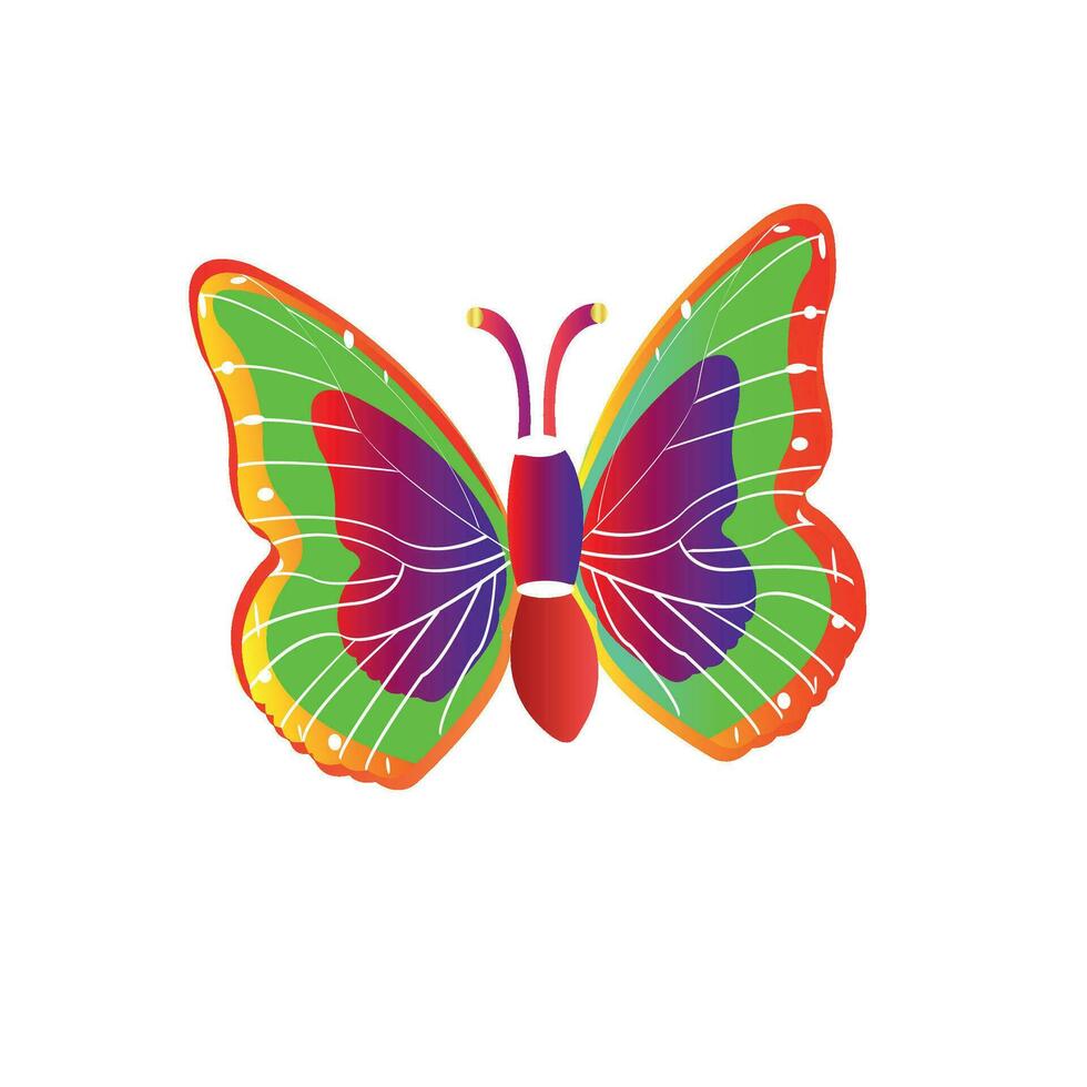 colorida borboletas isolado em uma branco fundo. vetor ilustração.