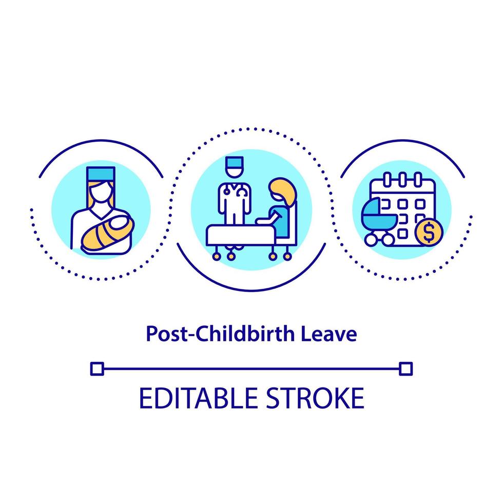 ícone do conceito de licença pós-parto vetor