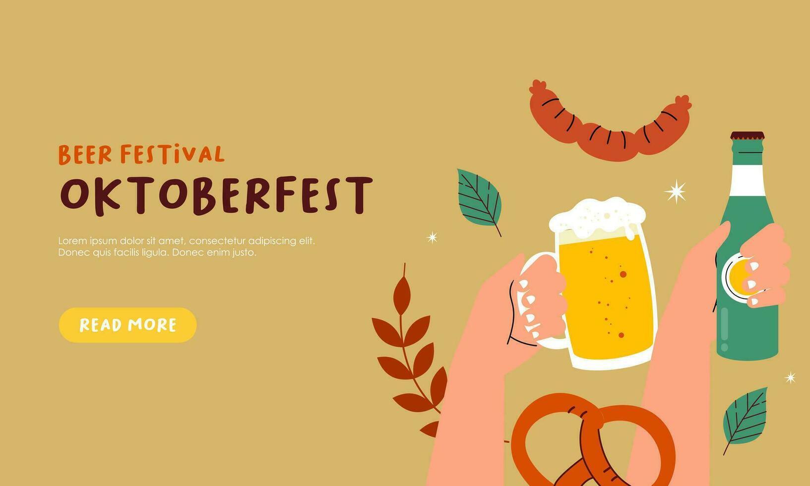 oktoberfest horizontal bandeira vetor Projeto