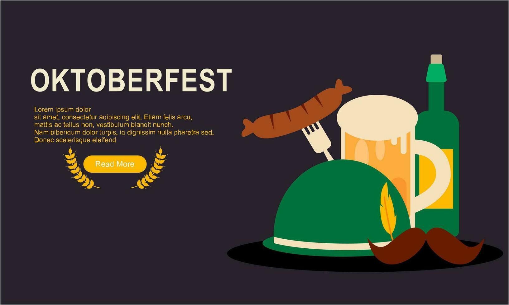 oktoberfest horizontal bandeira vetor Projeto