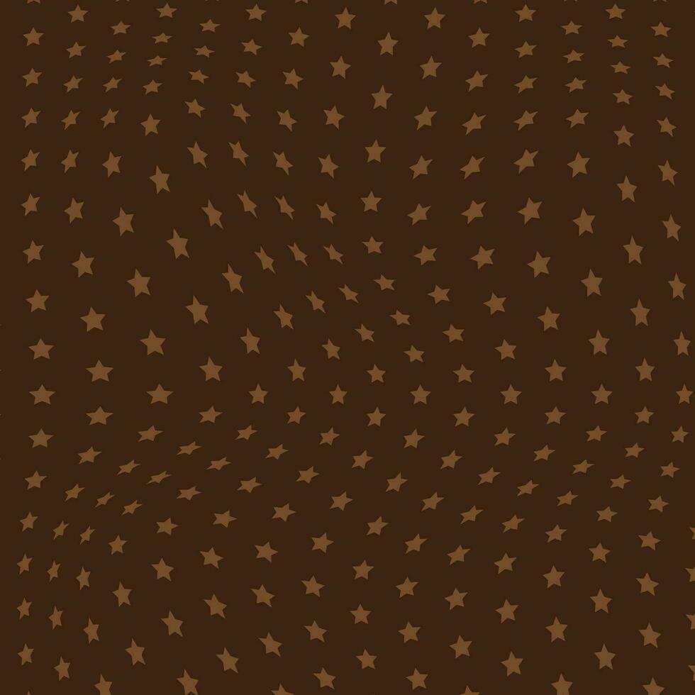 abstrato seamlees Leve chocolate cor ondulado distorcer Estrela padronizar em Sombrio chocolate cor fundo vetor