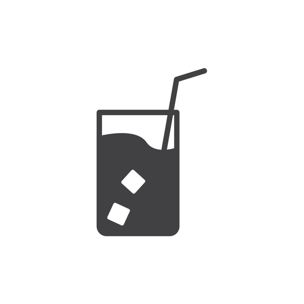 gelo café ícone. placa para Móvel conceito e rede Projeto. esboço vetor ícone. símbolo, logotipo ilustração. vetor gráficos.
