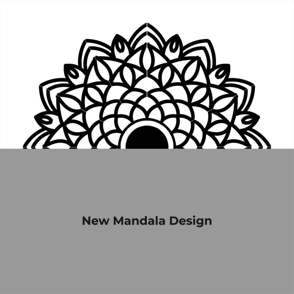 Novo floral mandala vetor