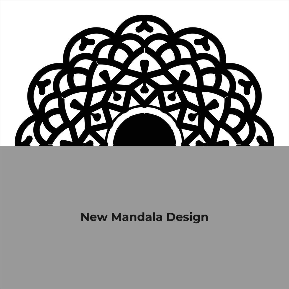 Novo floral mandala vetor