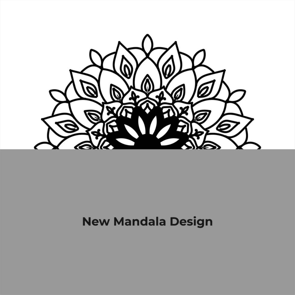 Novo floral mandala vetor