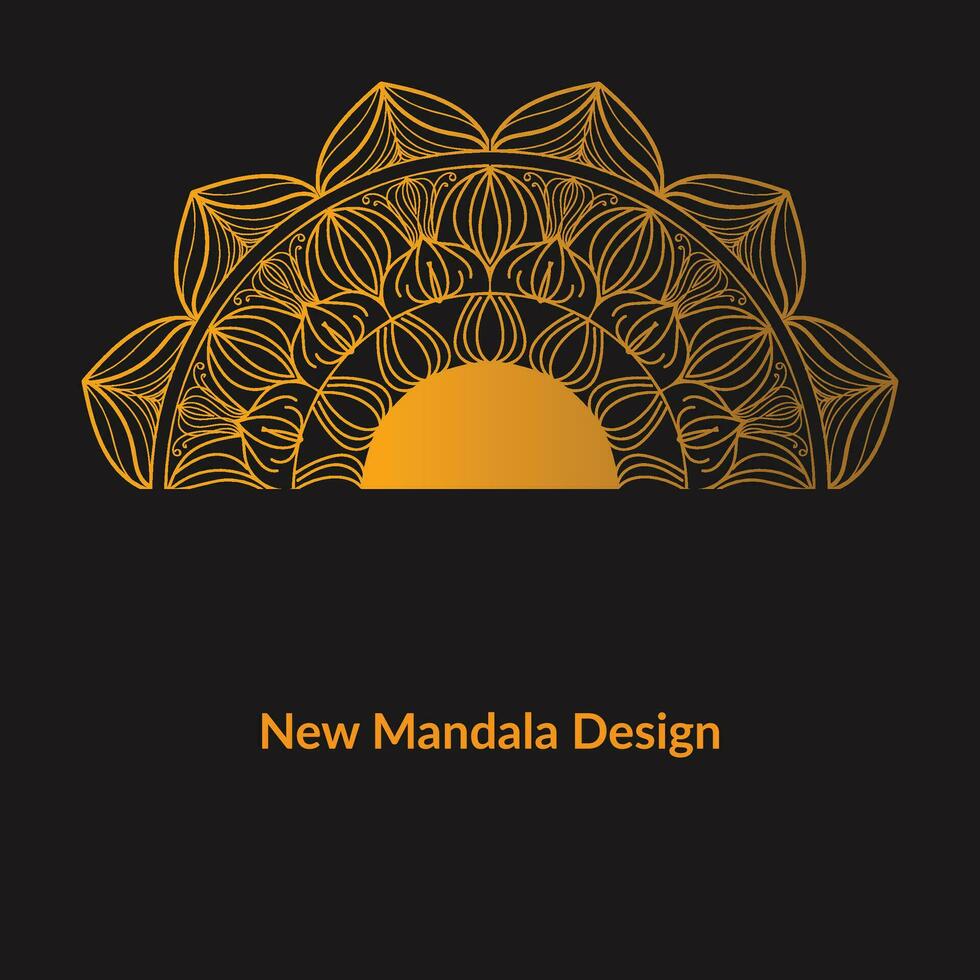 novo desenho de mandala vetor