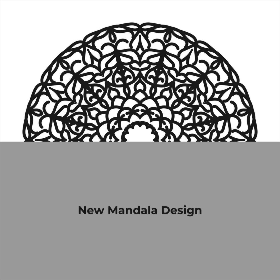 Novo floral mandala vetor