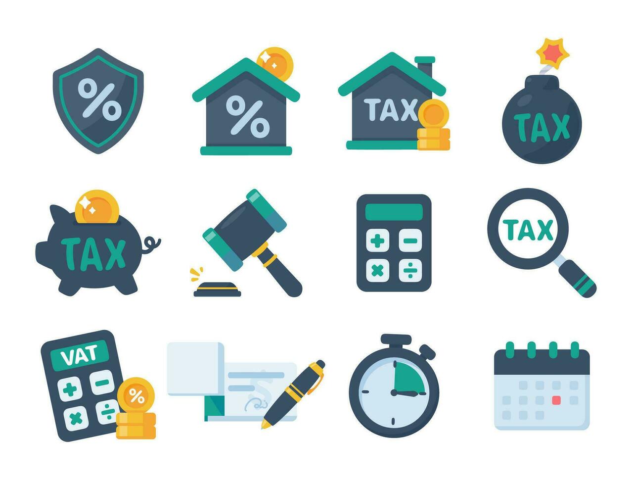 componentes do imposto dedução. apresentação impostos em renda vetor