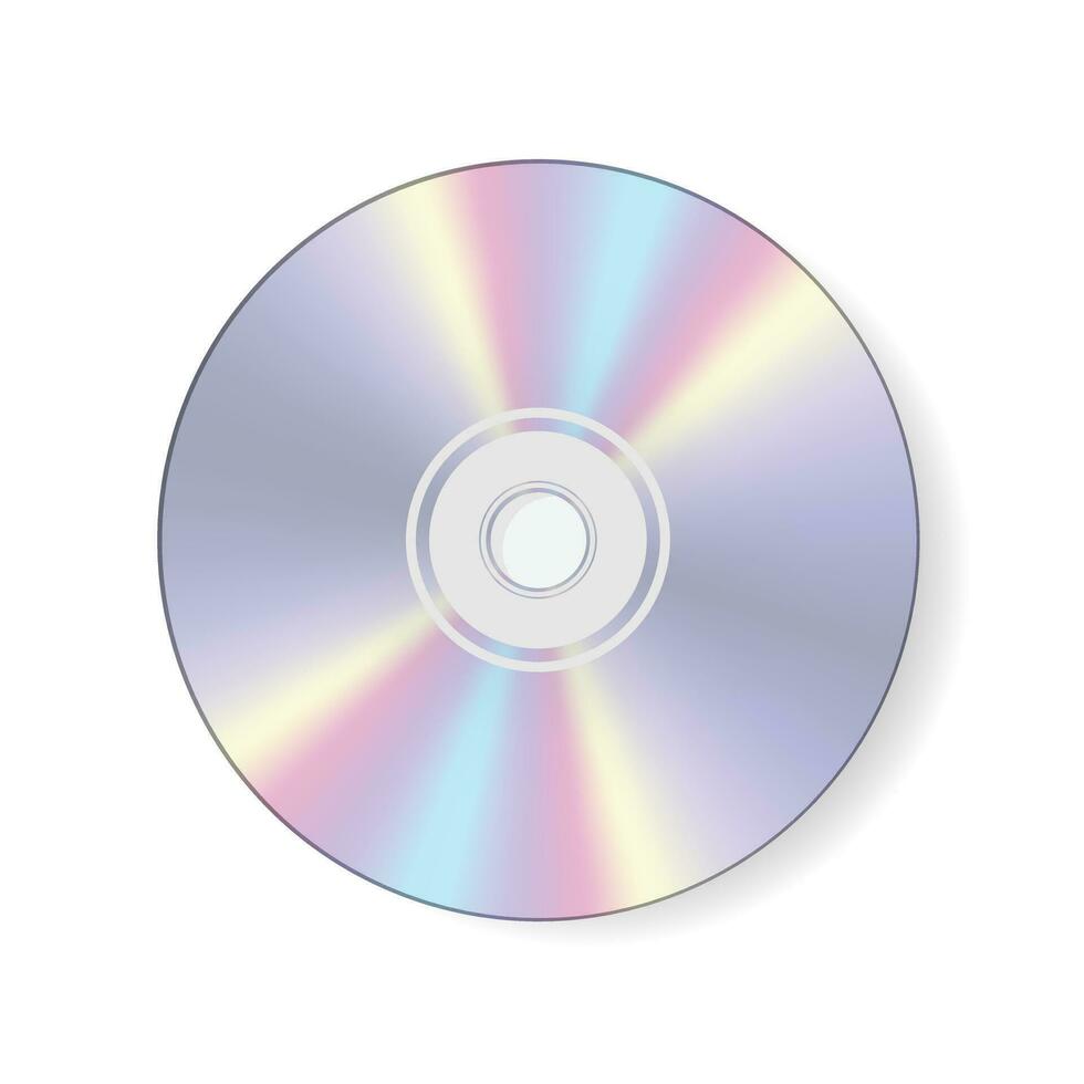 compactar disco isolado em branco background.record dados, holográfico disco ícone.vetor eps 10 vetor
