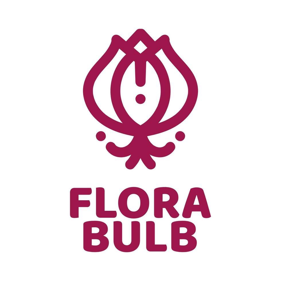 flora flor lâmpada plantar natureza logotipo conceito Projeto ilustração vetor