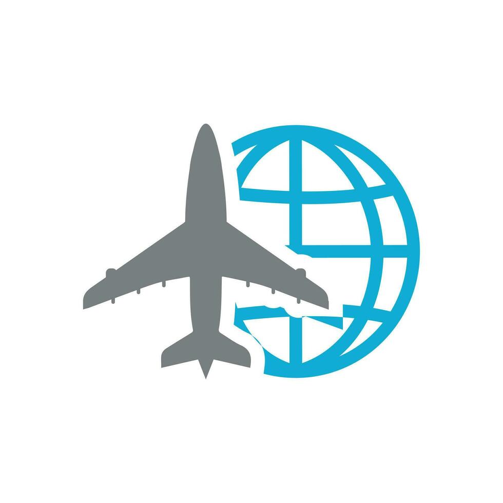 avião moderen logotipo Projeto 3d ilustração vetor