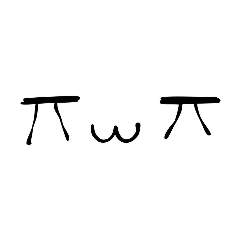 kawaii fofa face. estilo mangá olhos e boca. engraçado desenho animado japonês emoticon dentro diferente expressões, mega grande definir. expressão animê personagem e emoticon face ilustração. fundo. imprimir. vetor