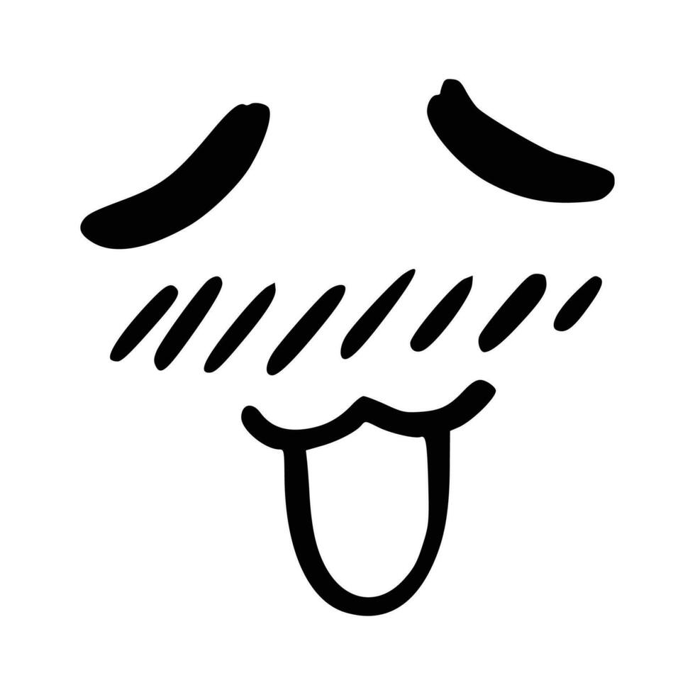 kawaii fofa face. estilo mangá olhos e boca. engraçado desenho animado japonês emoticon dentro diferente expressões, mega grande definir. expressão animê personagem e emoticon face ilustração. fundo. imprimir. vetor
