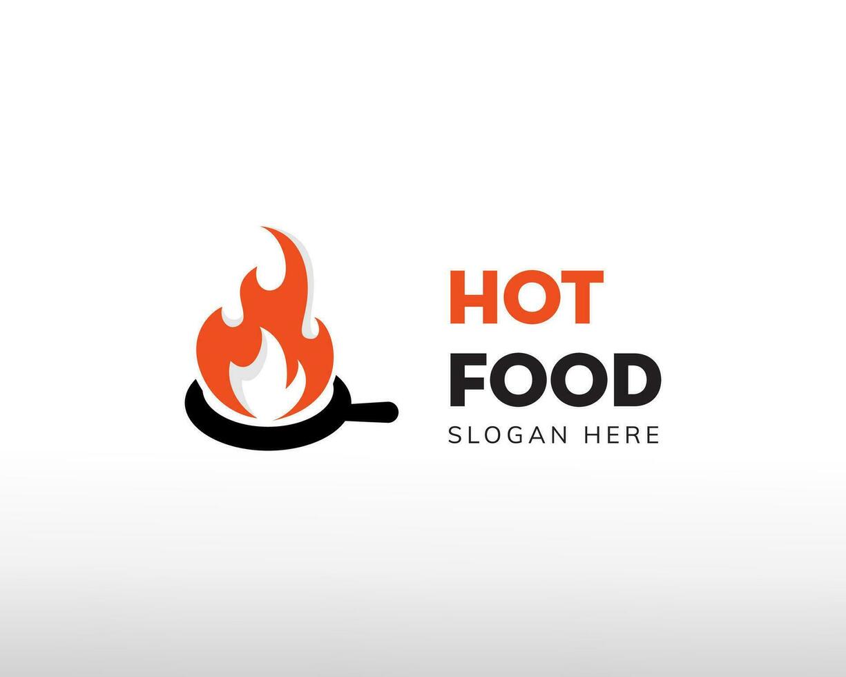 quente Comida logotipo Comida logotipo restaurante logotipo fogo logotipo criativo vetor