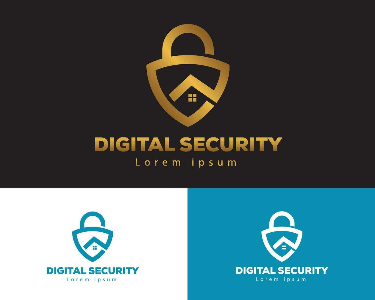 casa segurança logotipo segurança logotipo digital segurança logotipo vetor