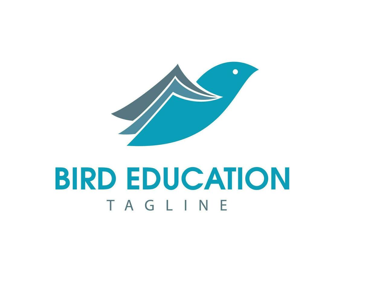 pássaro Educação logotipo pássaro livro logotipo pássaro criativo logotipo vetor