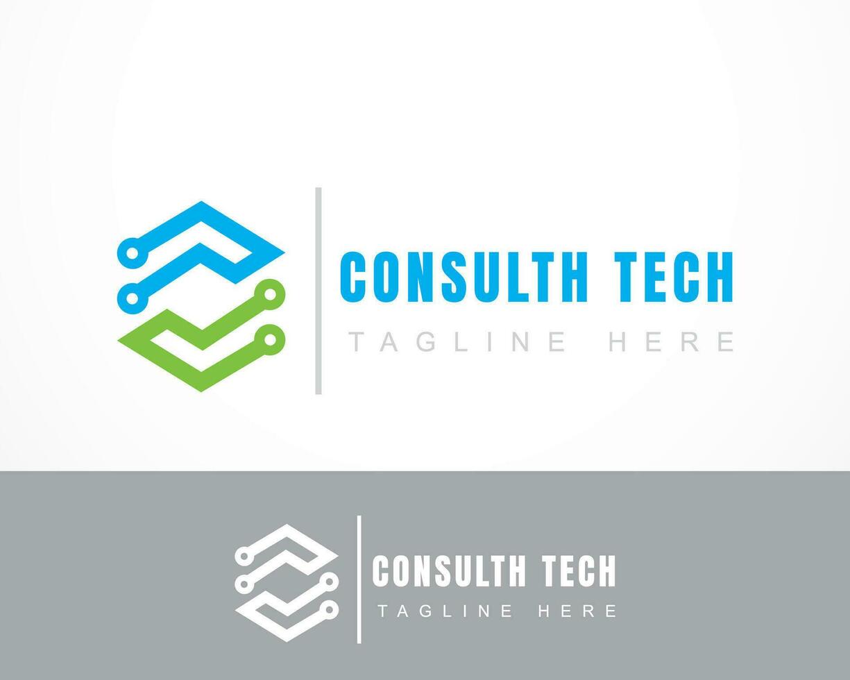 consultar logotipo criativo consultar tecnologia vetor