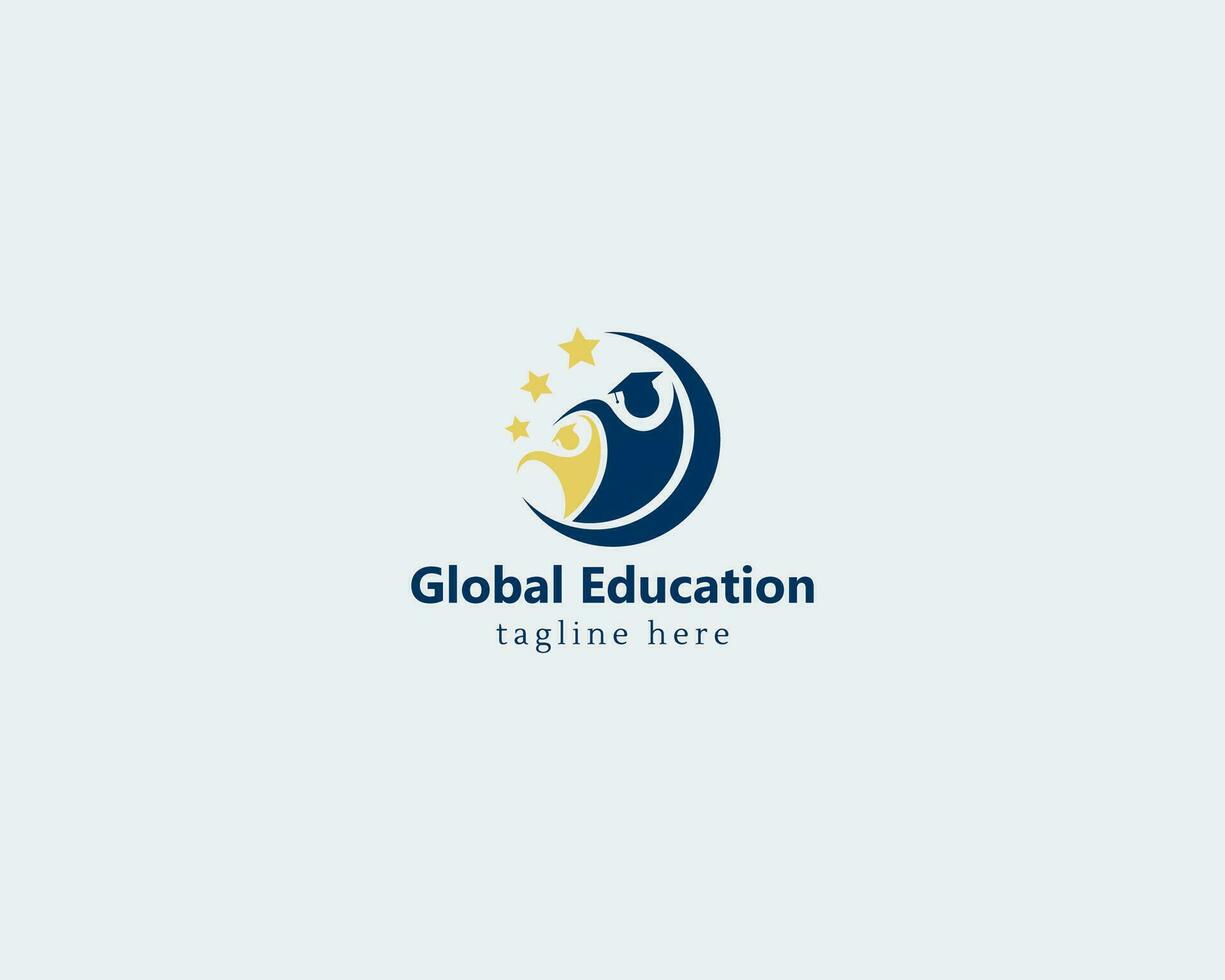global Educação logotipo criativo ilustração vetor