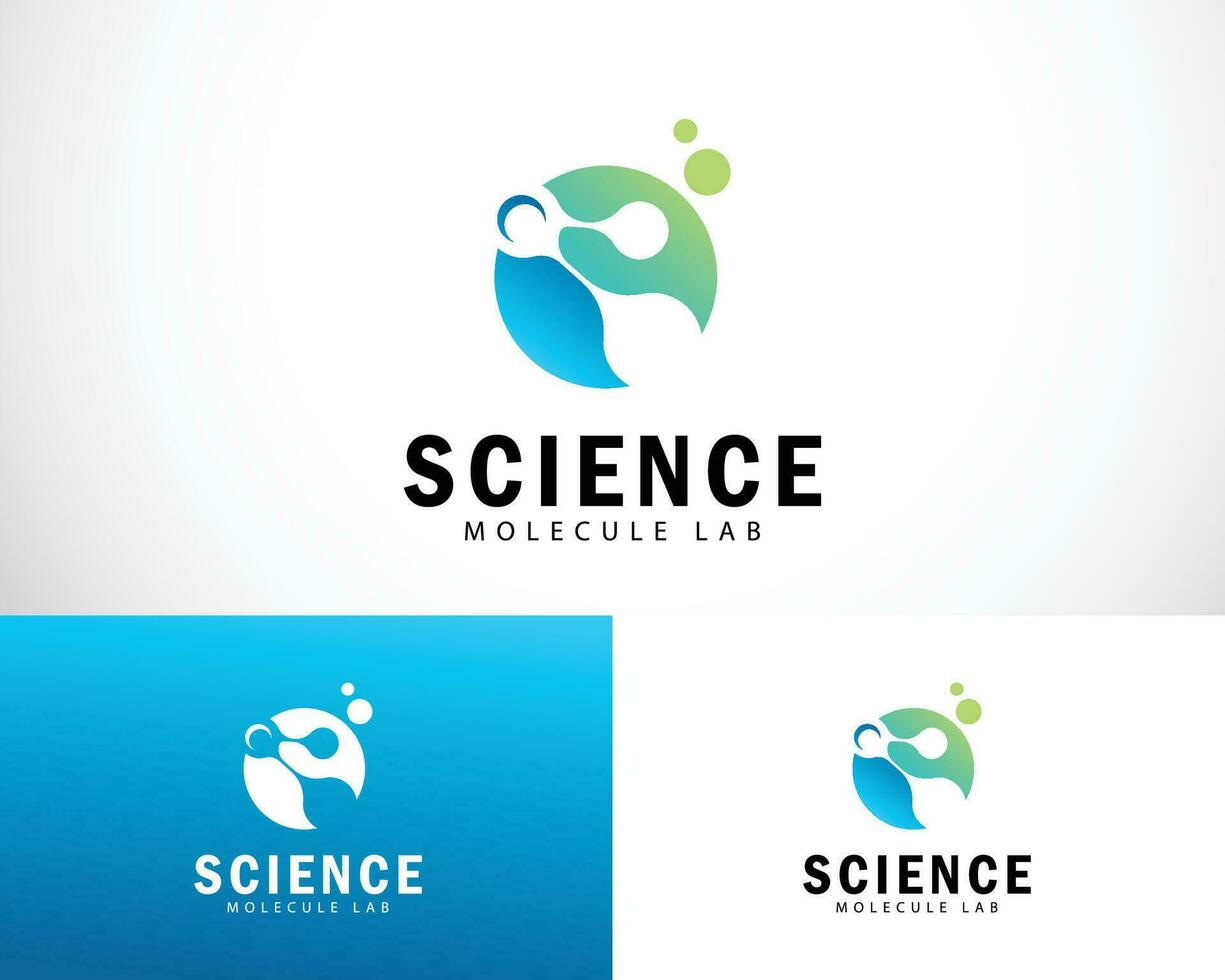 molécula logotipo criativo Ciência laboratório biologia tecnologia rede conectar ícone Projeto círculo digital vetor