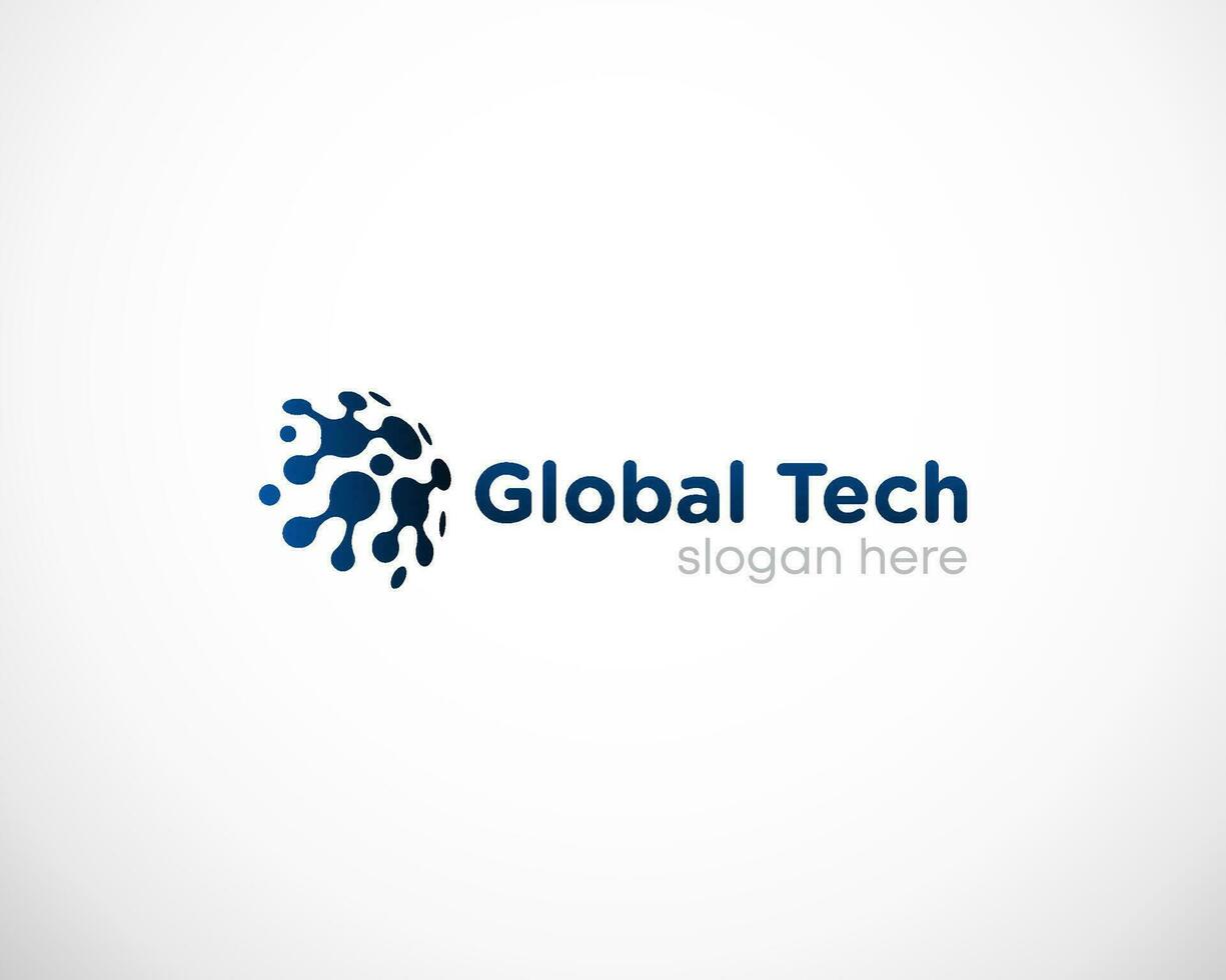 global tecnologia logotipo criativo Projeto placa símbolo vetor