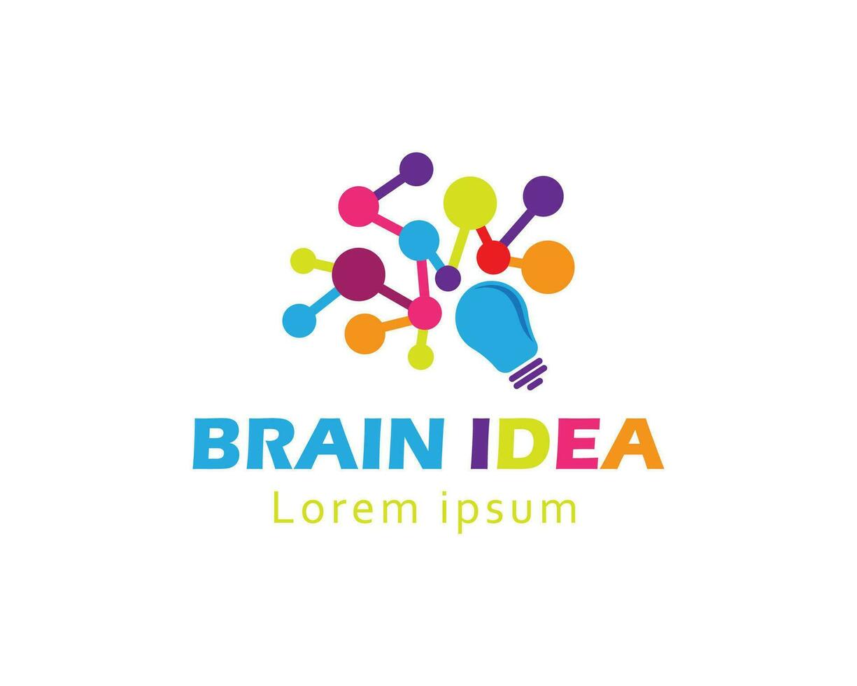 cérebro logotipo criativo cérebro logotipo vetor