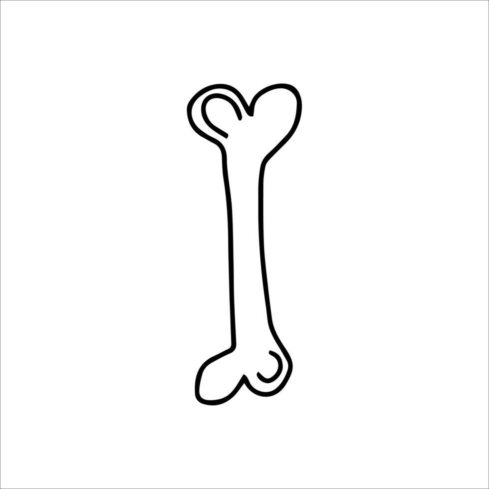 ossos. mão desenhada ilustração vetorial de contorno em estilo doodle, isolado em um fundo branco vetor