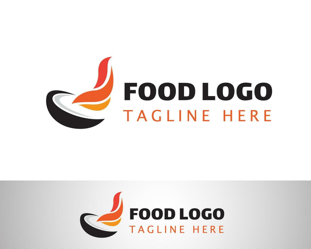Comida logotipo criativo Comida logotipo restaurante logotipo quente Comida logotipo vetor