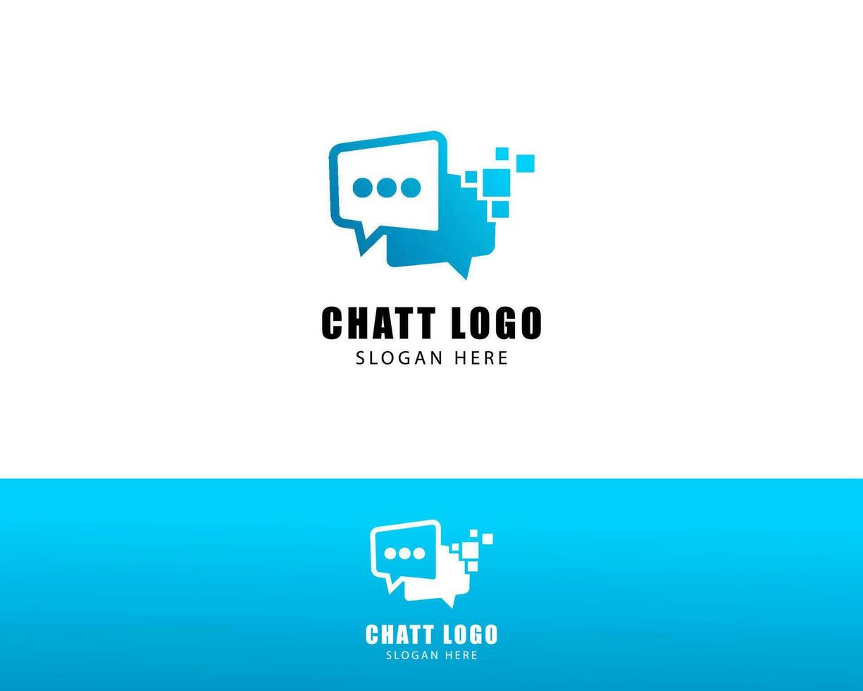 bate-papo logotipo criativo conceito digital grupo placa símbolo vetor
