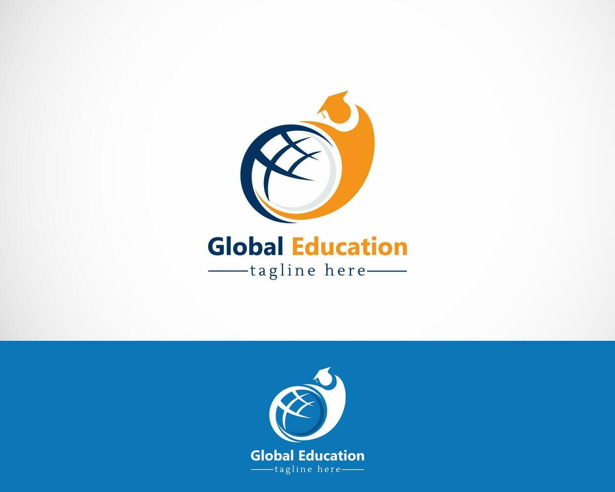 global Educação logotipo criativo ilustração vetor