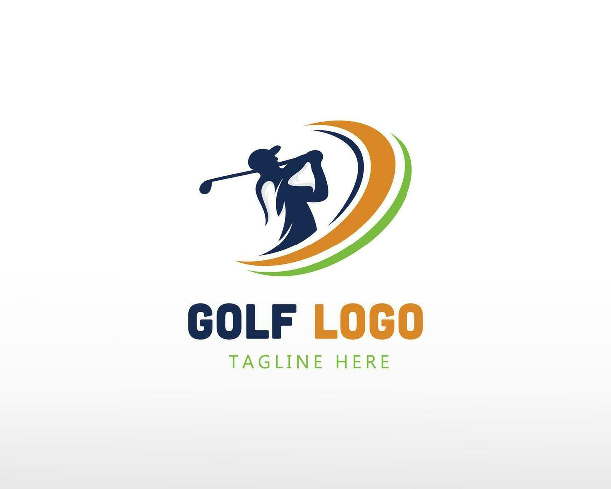 golfe logotipo criativo golfe logotipo equipe clube esporte passatempo logotipo simples vetor