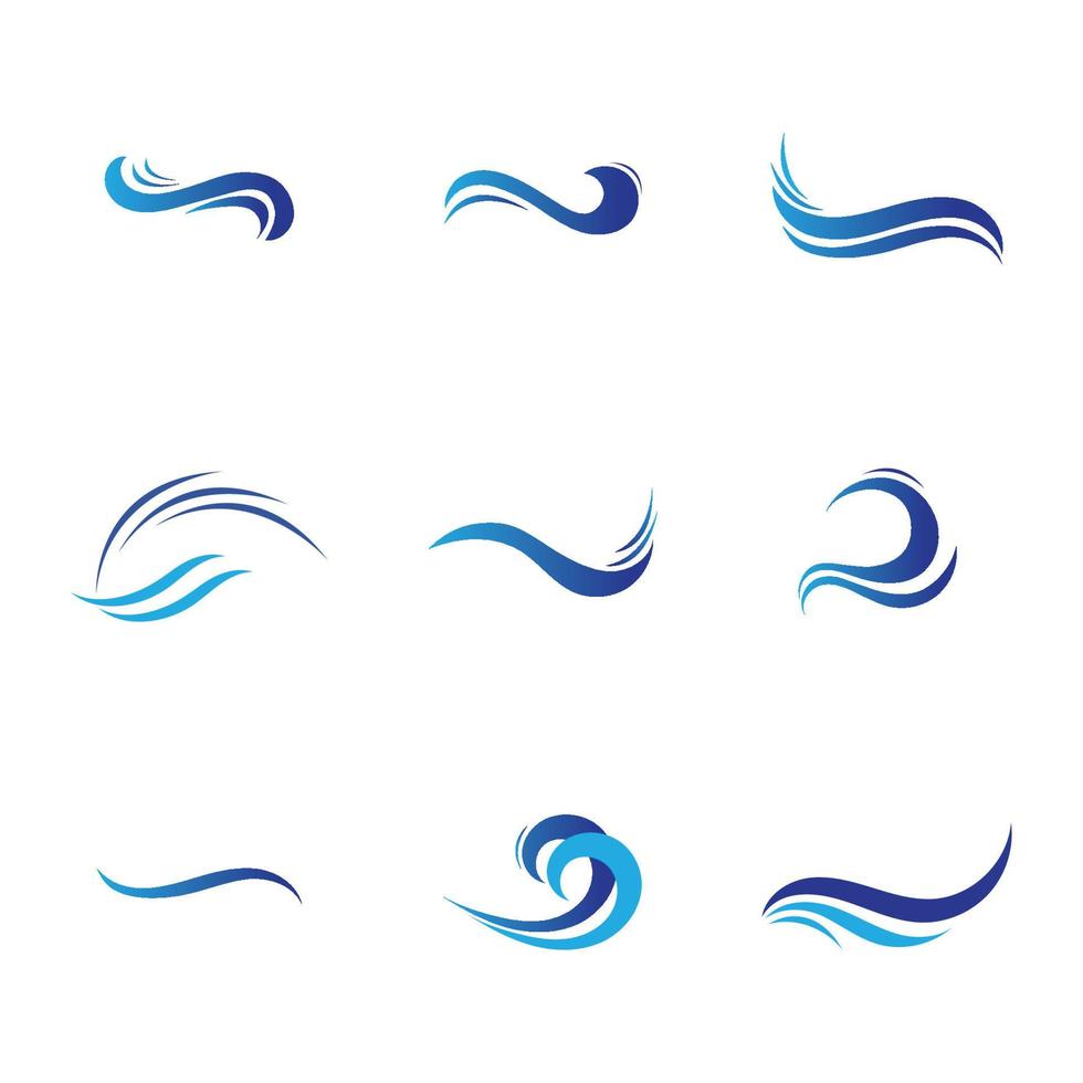 vetor de ícone de onda de água