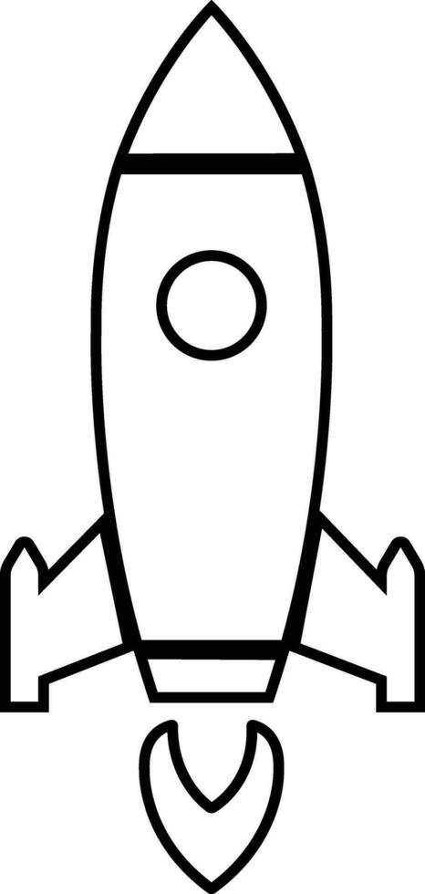 foguete lançamento ícone dentro linha isolado em comece foguete navio com fogo, vôo foguete ícone. espaço viagem. projeto começar acima placa. criativo idéia símbolo. vetor para aplicativos, rede