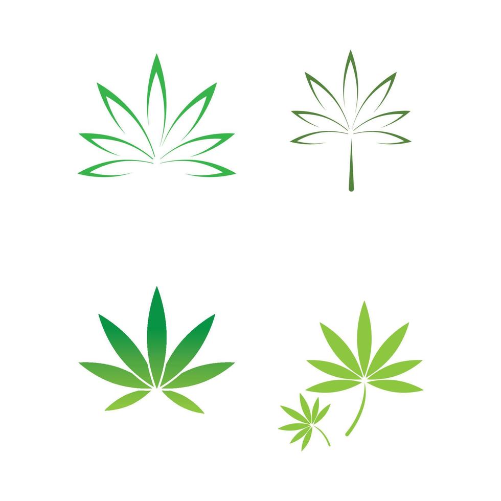 logotipo da folha de cannabis vetor