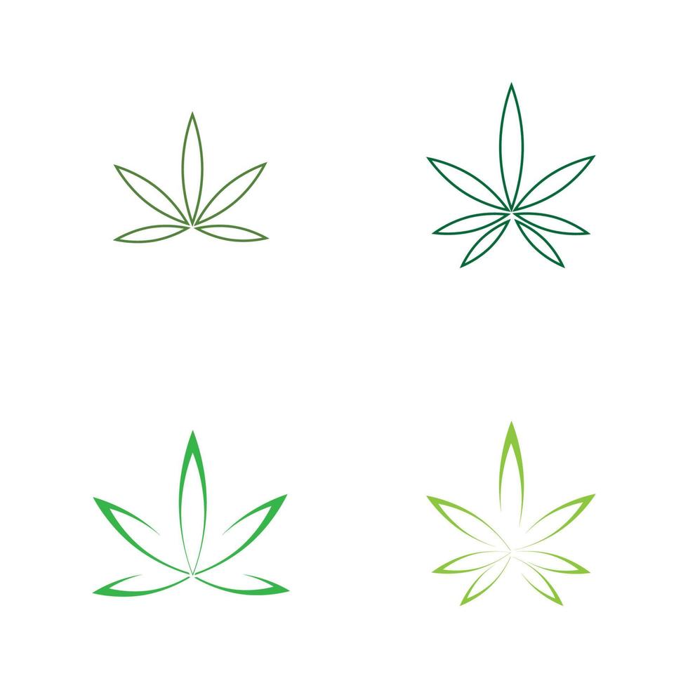 logotipo da folha de cannabis vetor