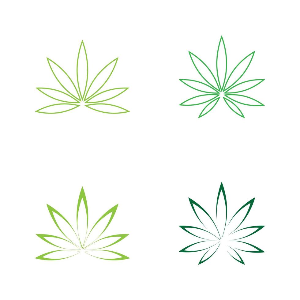 logotipo da folha de cannabis vetor