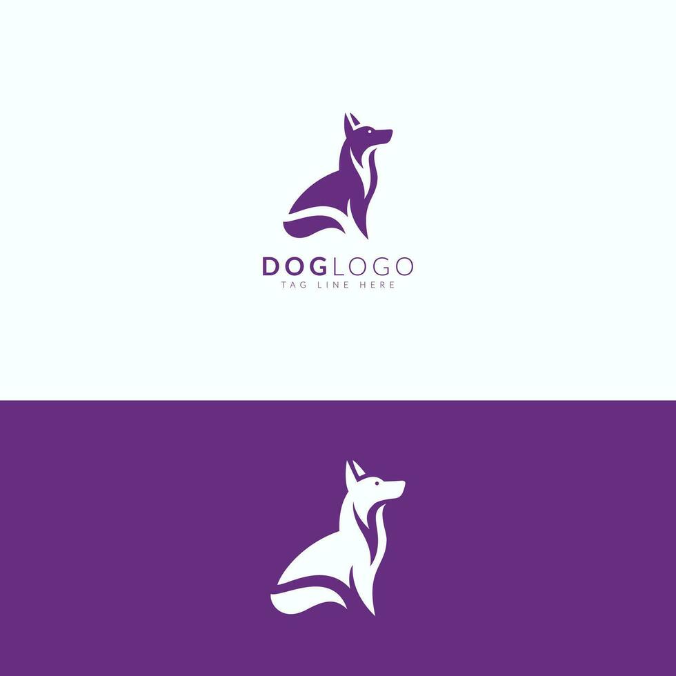 uma brincalhão logotipo do uma cachorro vetor