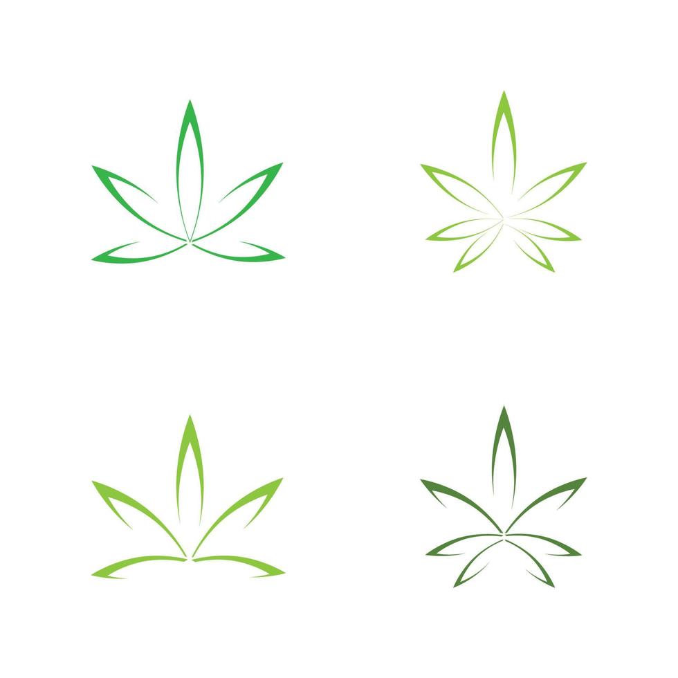 logotipo da folha de cannabis vetor